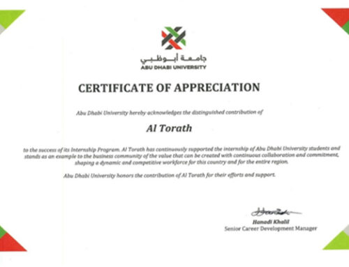AIC honored for a Certificate of Appreciation from Abu Dhabi University